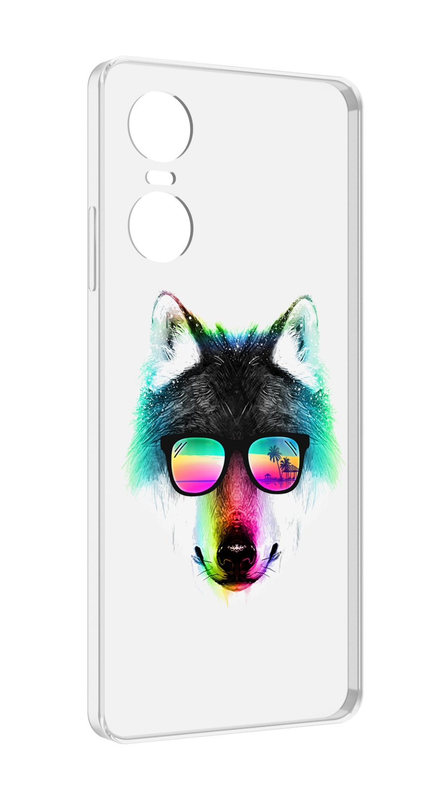 

Чехол MyPads радужный волк для Tecno Pop 6 Pro, Прозрачный, Tocco