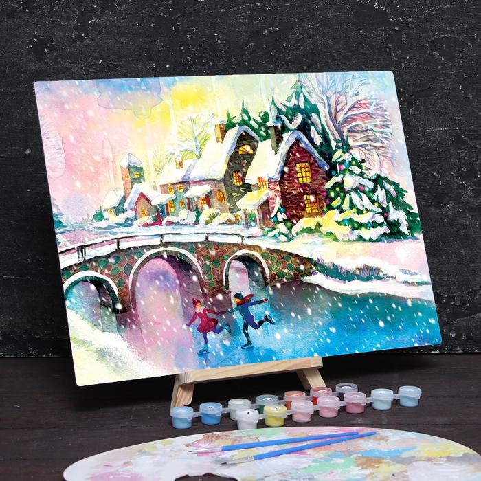 

Картина по номерам без подрамника Каток 30 x 40 см