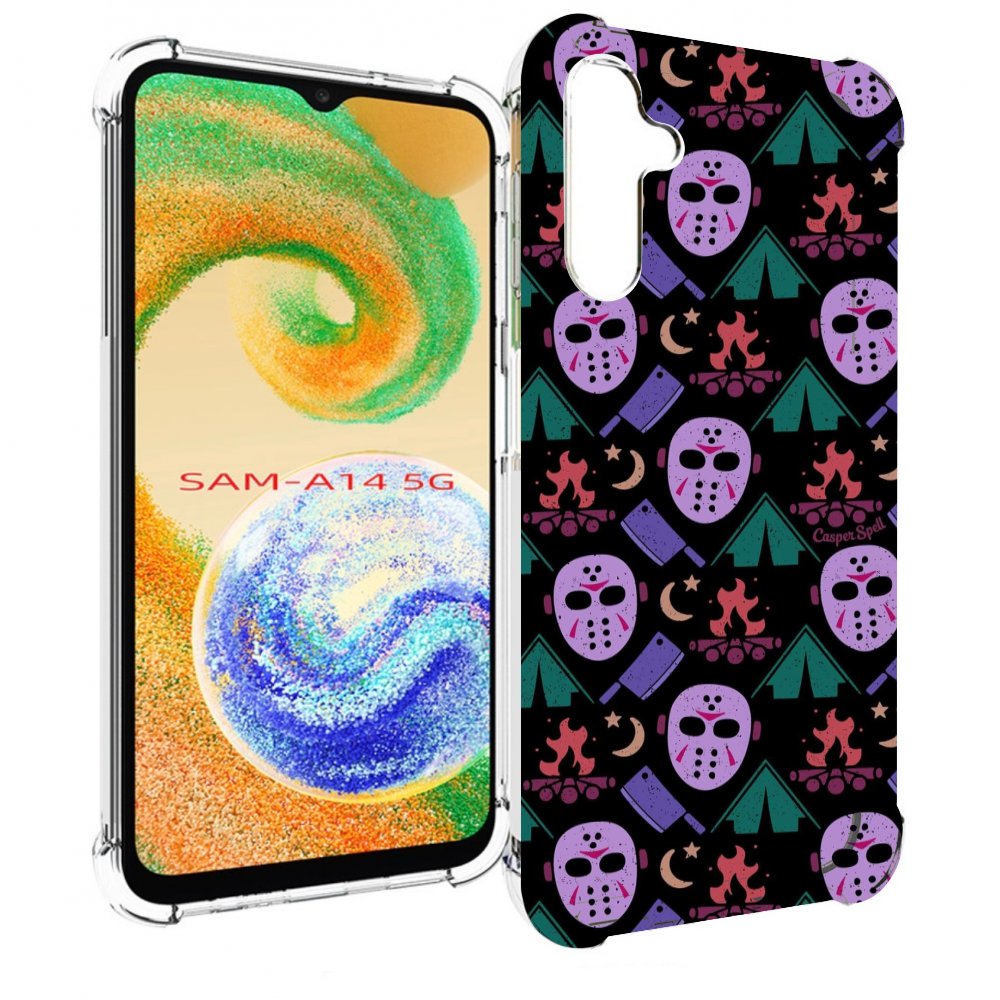 

Чехол MyPads фиолетовые маски для Samsung Galaxy A14 5G, Прозрачный, Tocco