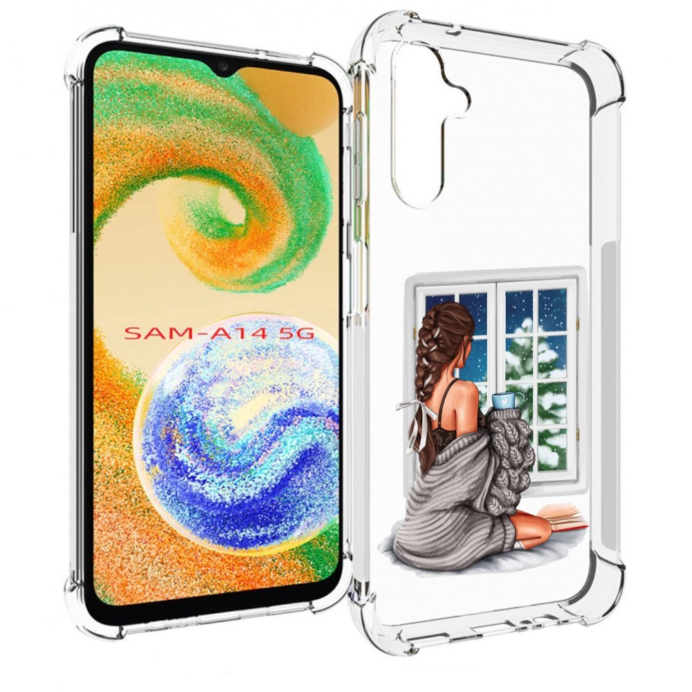 

Чехол MyPads уютное-зимнее-окно женский для Samsung Galaxy A14 5G, Прозрачный, Tocco