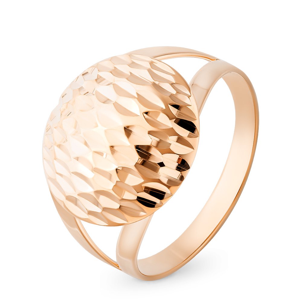 

Кольцо женское из красного золота без вставки 585Gold 401004975, р. 19, 401004975
