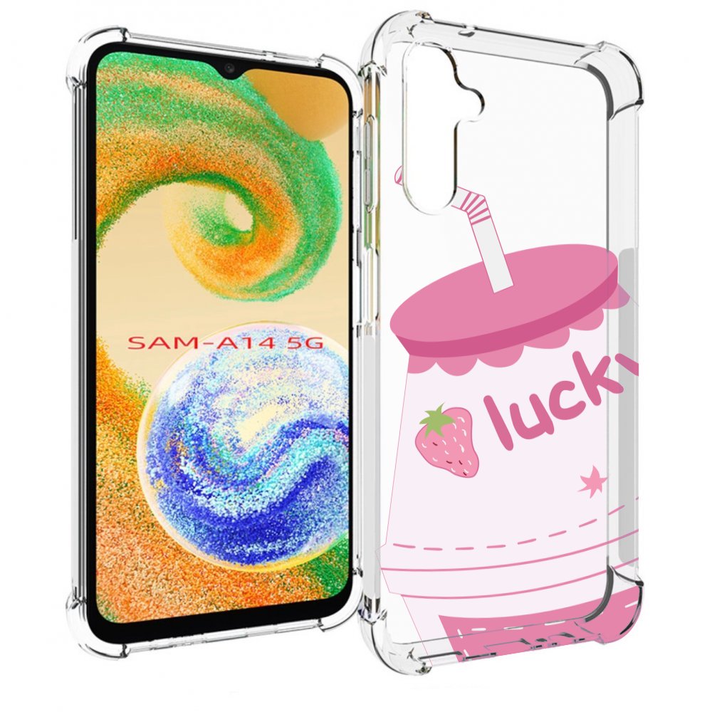 

Чехол MyPads удачный-напиток для Samsung Galaxy A14 5G, Прозрачный, Tocco