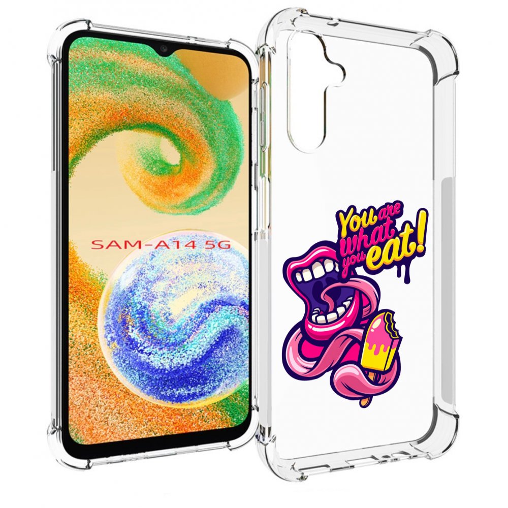 

Чехол MyPads ты-то-что-ты-ешь для Samsung Galaxy A14 5G, Прозрачный, Tocco