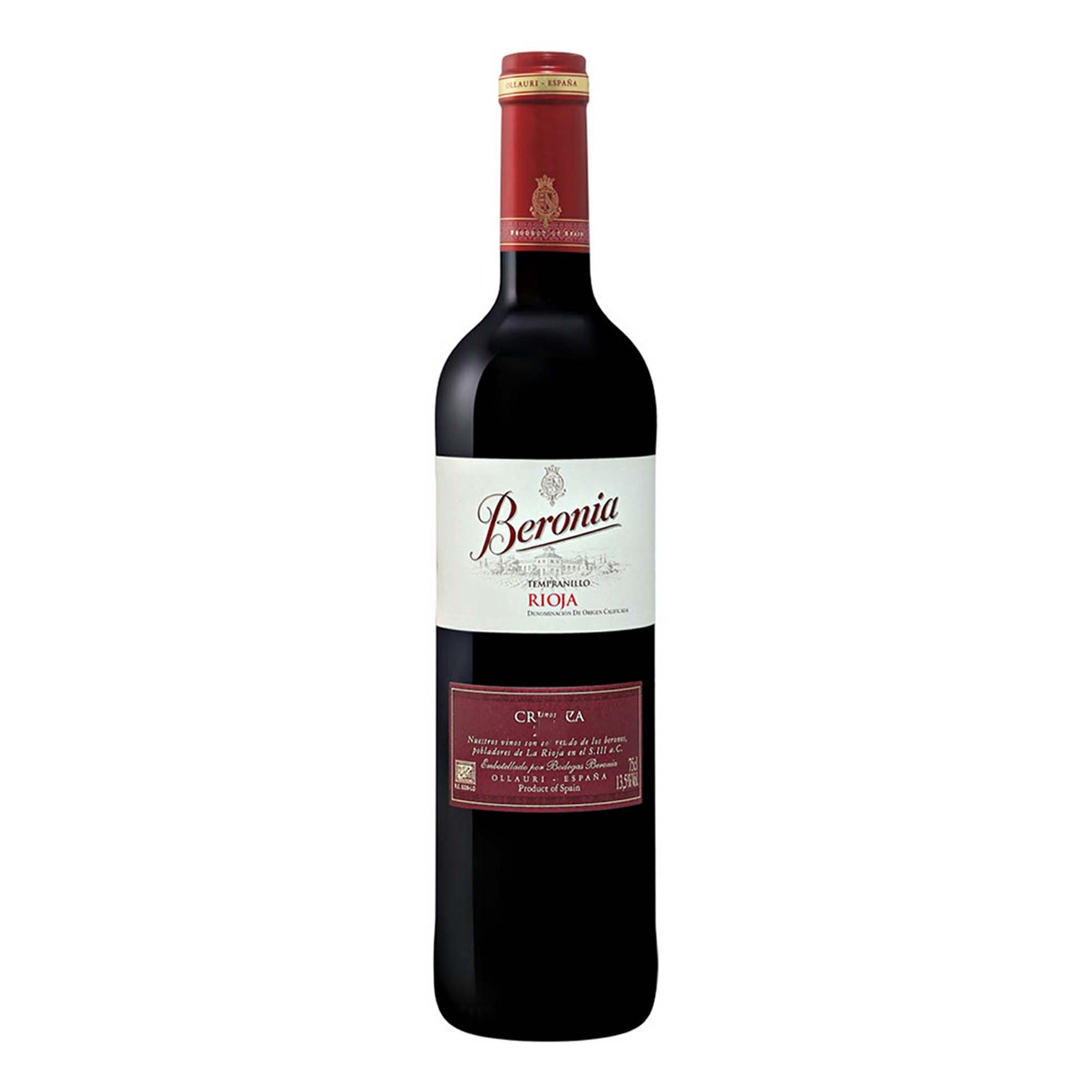 

Вино Beronia Crianza Rioja красное сухое 13,5% 0,75 л Испания