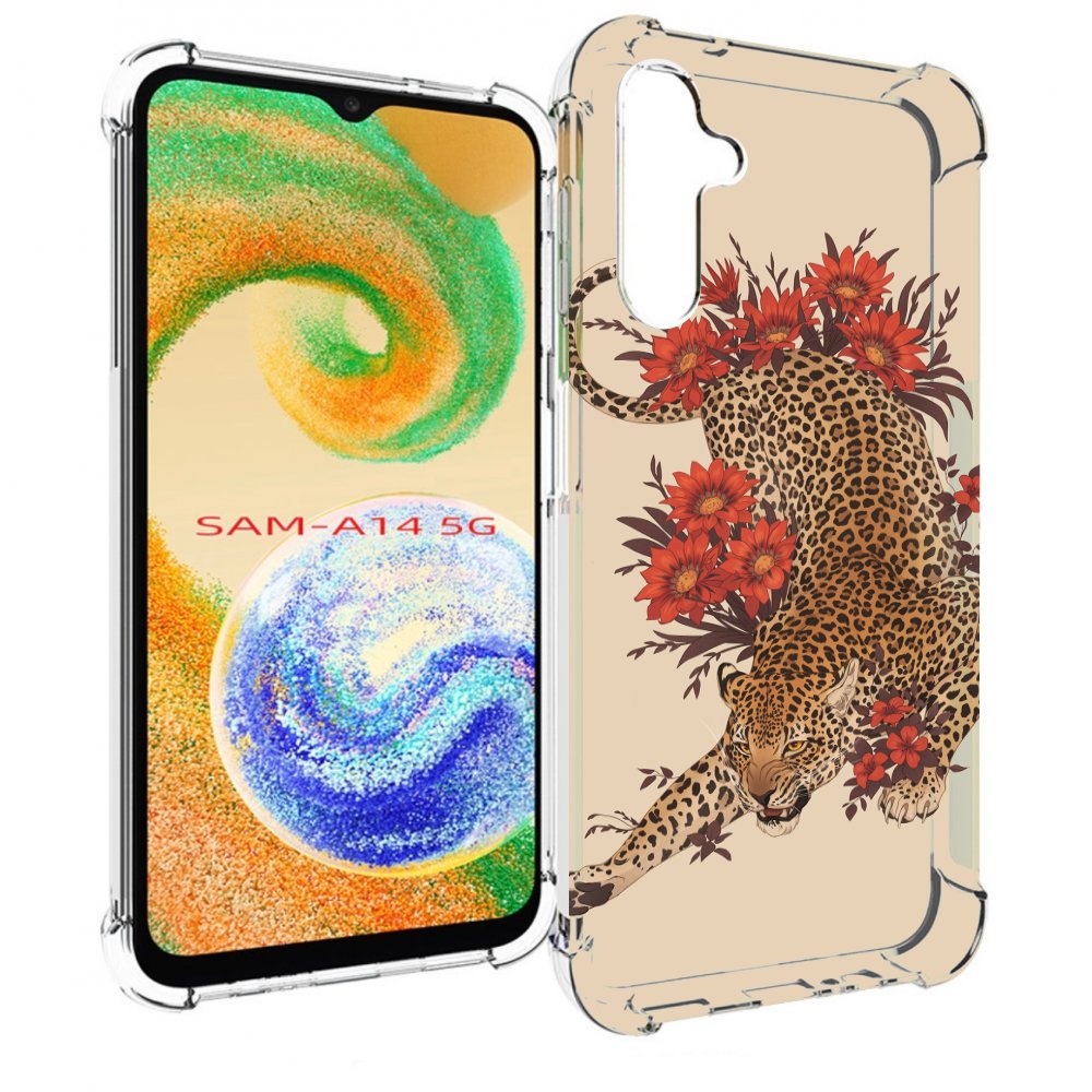 

Чехол MyPads тигр-из-цветов для Samsung Galaxy A14 5G, Прозрачный, Tocco