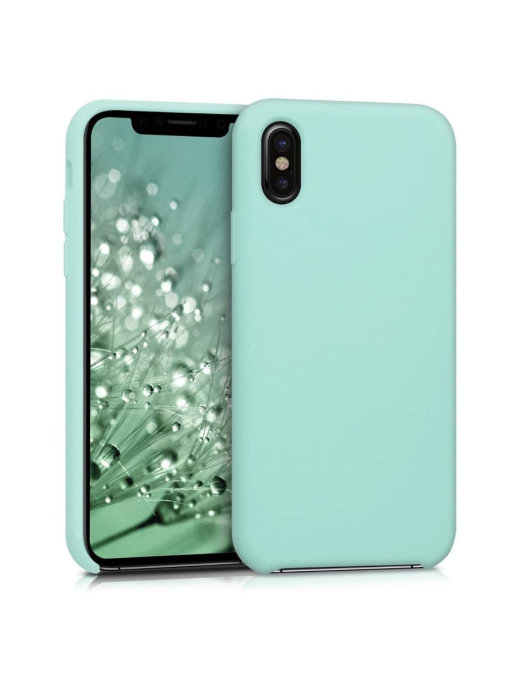 фото Чехол qvatra для iphone xs max с подкладкой из микрофибры turquoise
