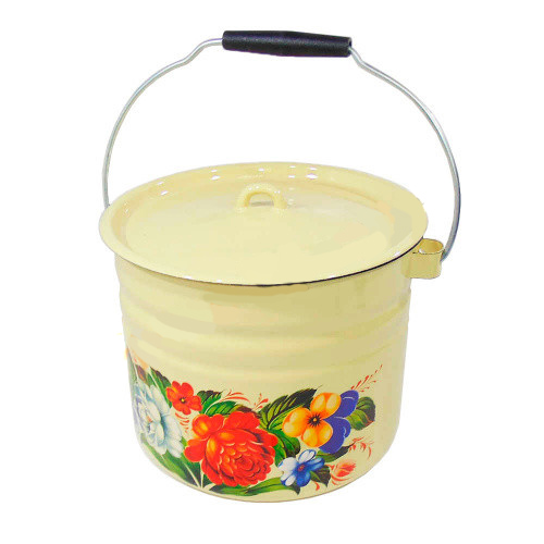 Ведро 9л Лысьвенская эмаль С-1221Ц/4Км Татьяна кремовый