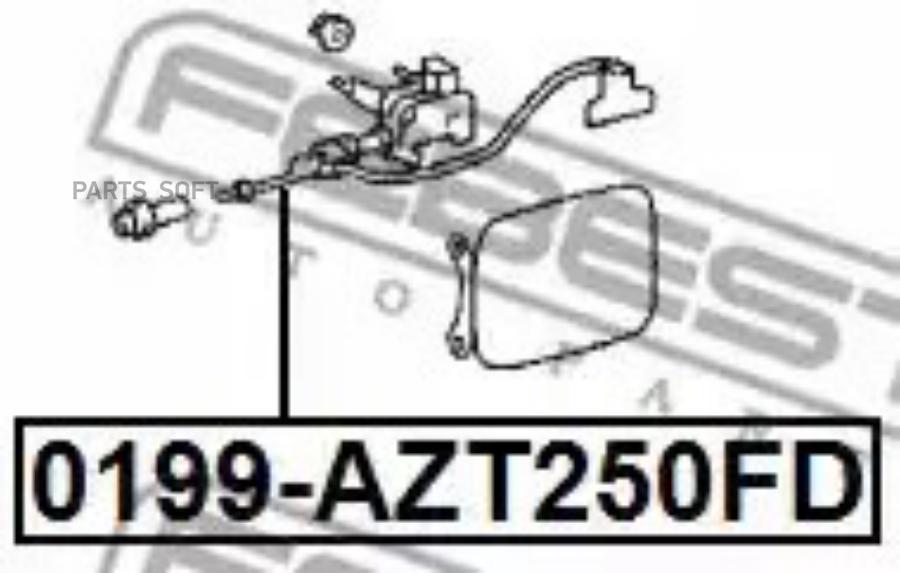 FEBEST Ремкомплект механизма открывания лючка бензобака TOYOTA AVENSIS 00-08 FEBEST 0199-A