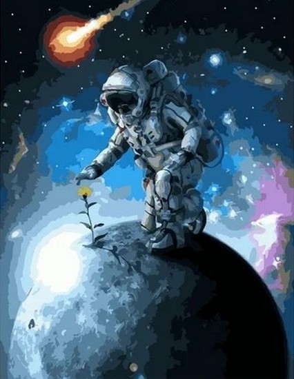 

Картина по номерам PaintBoy Астронавт на луне GX38452