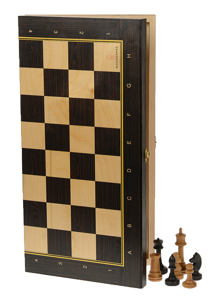 Шахматы WoodGames складные Модерн 50мм с утяжеленными фигурами