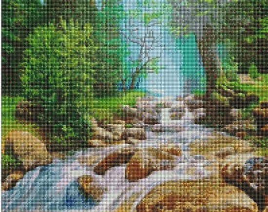 

PaintBoy Алмазная вышивка Река протекающая в горах UA480, 40x50 см