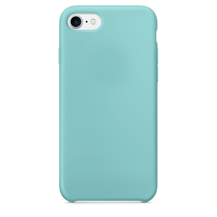 фото Чехол qvatra для iphone se 2020 с подкладкой из микрофибры turquoise