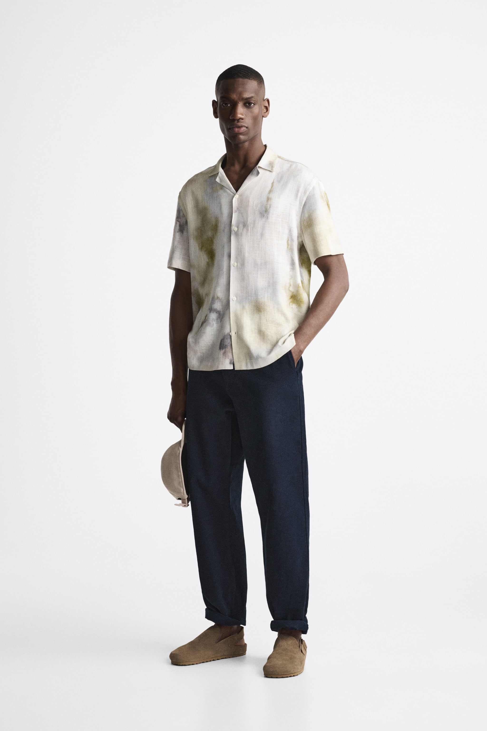 

Рубашка мужская ZARA 04343178 зеленая S (доставка из-за рубежа), Зеленый, 04343178
