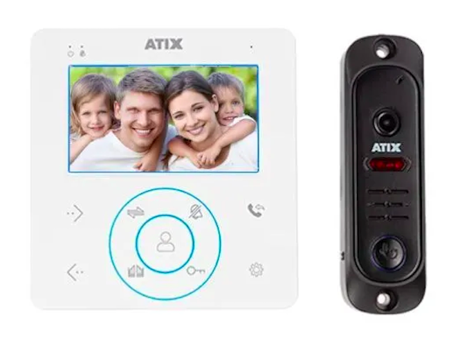 Комплект видеодомофона ATIX AT-I-K410C/T White