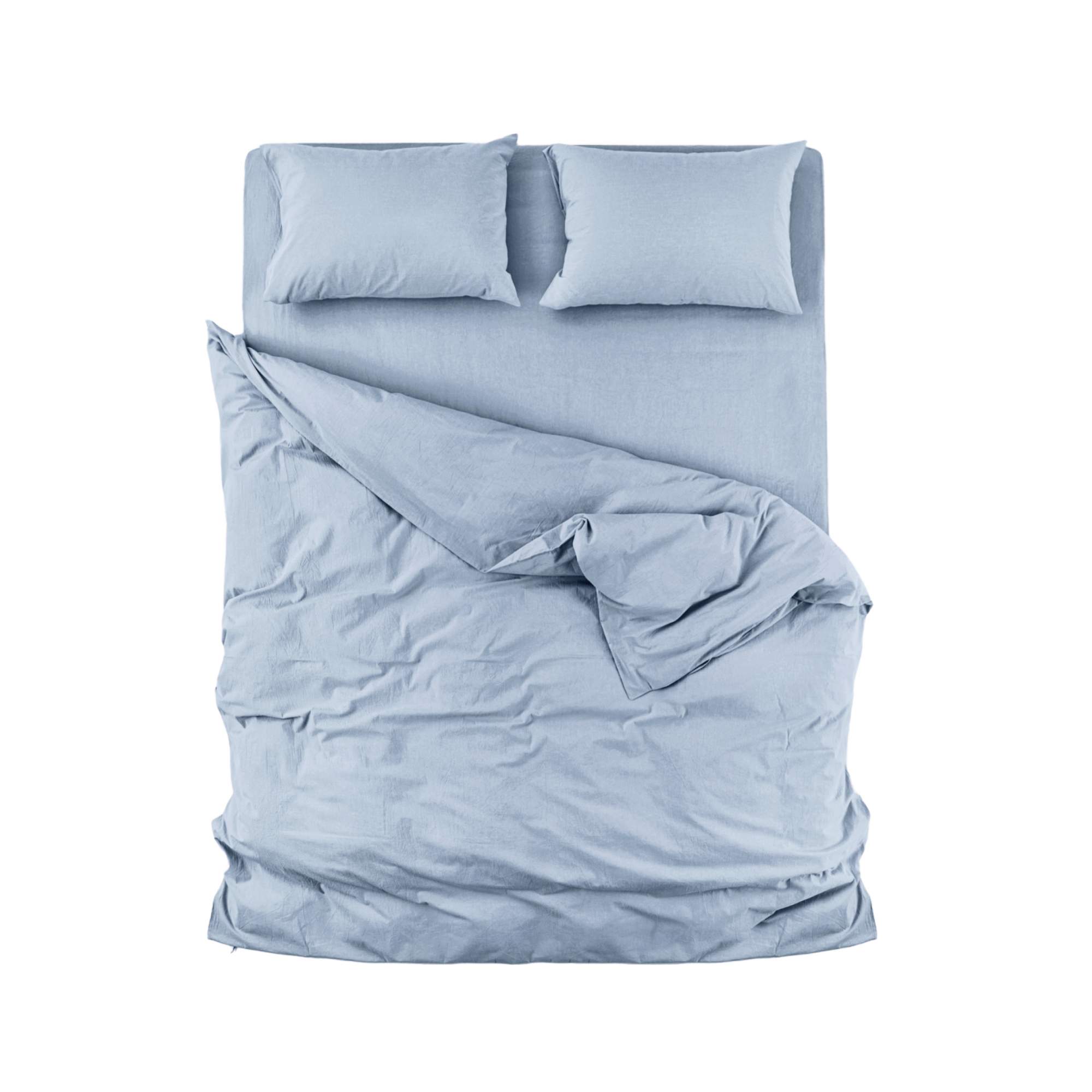 

Пододеяльник из вареного хлопка Melange Bluegray 220x200, Голубой, Пододеяльник