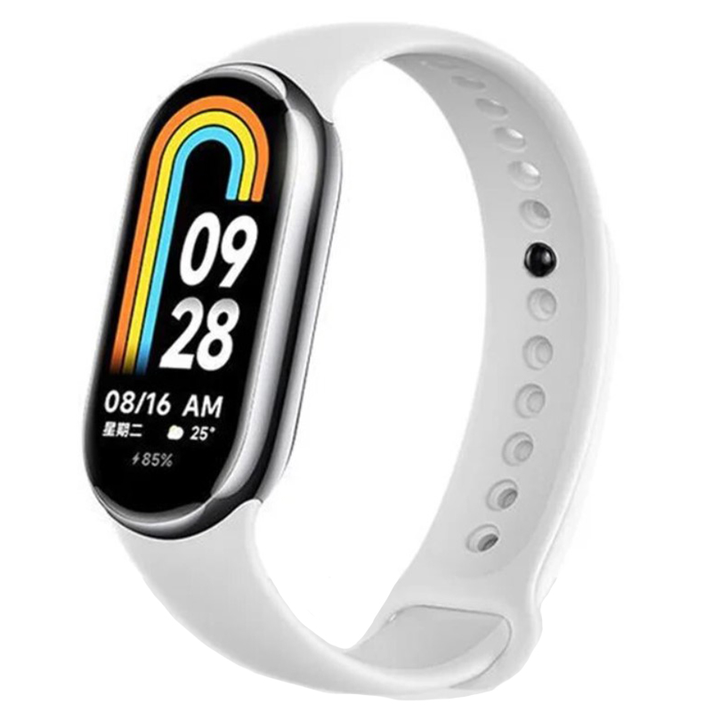 Ремешок на руку для Mi band 8, силиконовый, X-case, белый