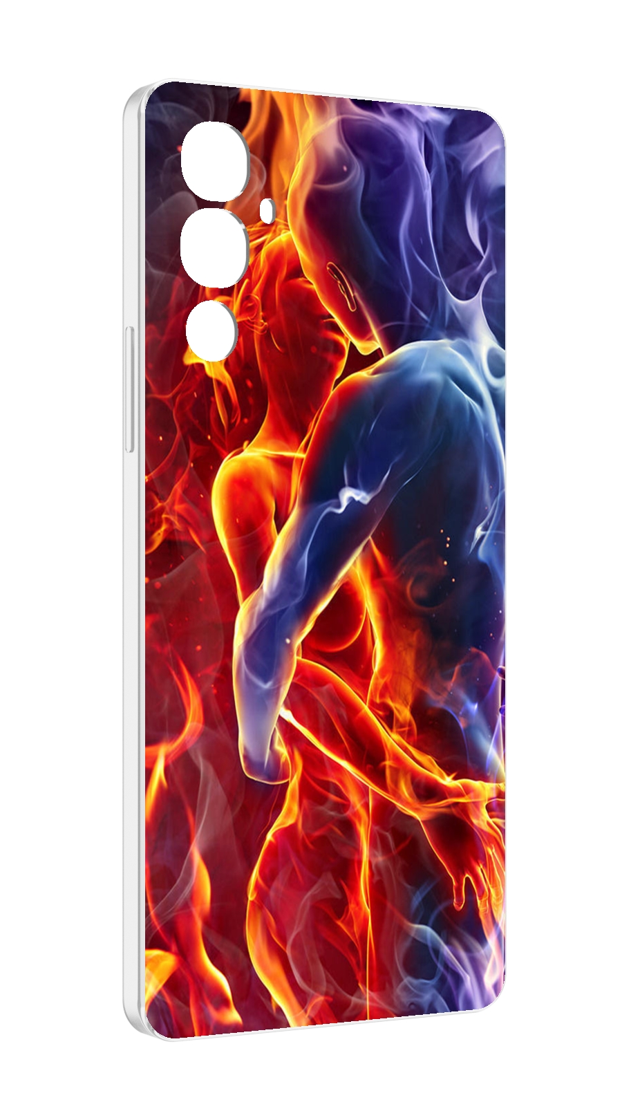 

Чехол MyPads Огонь-вода для Tecno Pova 4, Прозрачный, Tocco
