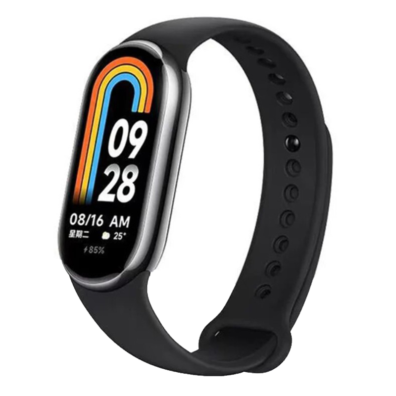 Ремешок на руку для Mi band 8 силиконовый X-case черный 450₽