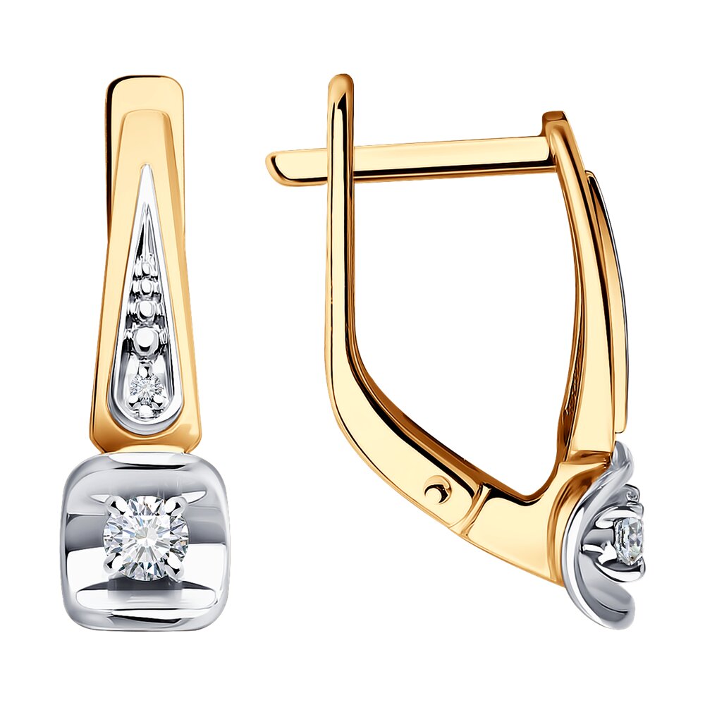 

Серьги из красного золота Diamant 51-220-01902-1, раухтопаз, 51-220-01902-1