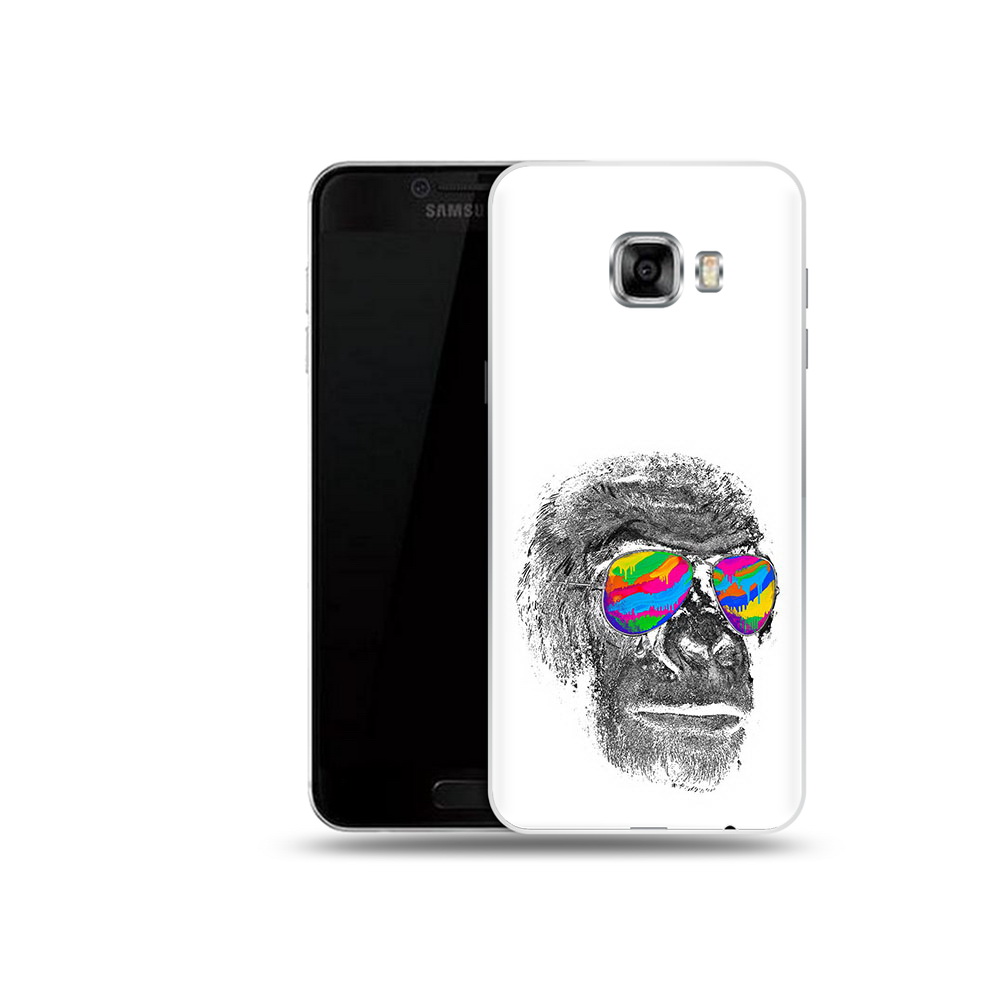 

Чехол MyPads Tocco для Samsung Galaxy C5 (2016) крутая обезьяна в очках, Прозрачный, Tocco