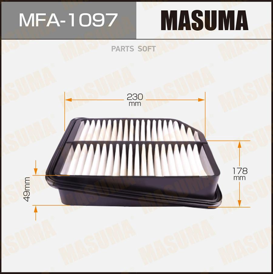 

Фильтр воздушный MASUMA mfa1097