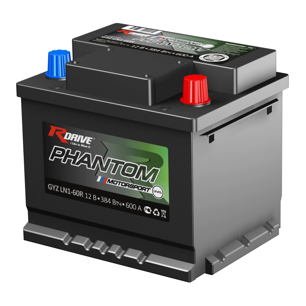 

Аккумулятор RDRIVE GYZ LN1-60R литиевый (12В 30Ач 600А 207х175х190 мм) обратная пол., LN1-60R