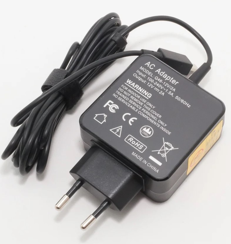 

Зарядка для ноутбука Asus 12V 2A (24W) прямоугольный разъем, Черный