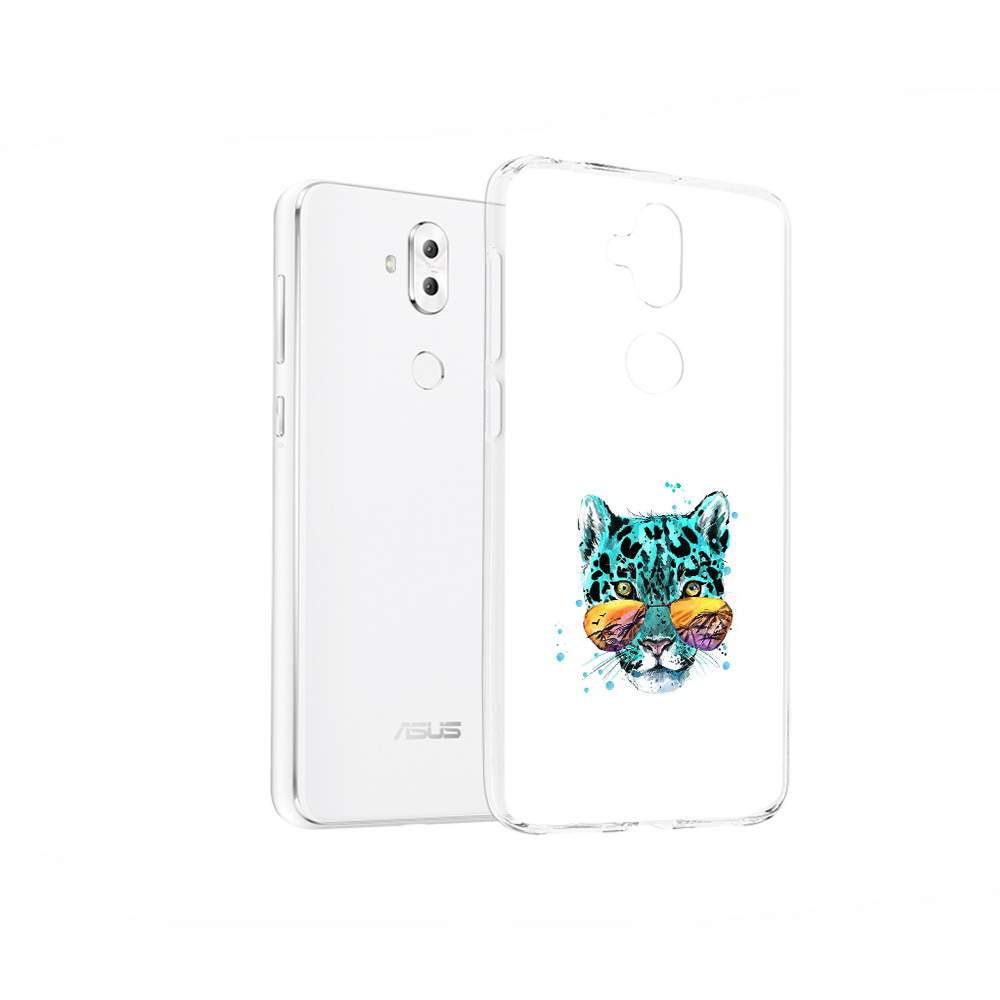 

Чехол MyPads Tocco для Asus ZenFone 5 Lite (ZC600KL) голубой лео, Прозрачный, Tocco