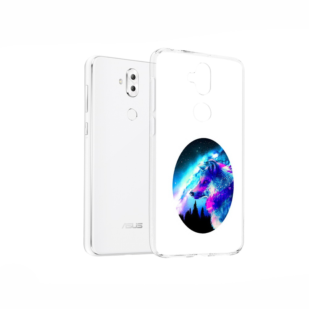 Чехол MyPads Tocco для Asus ZenFone 5 Lite (ZC600KL) голубой волк