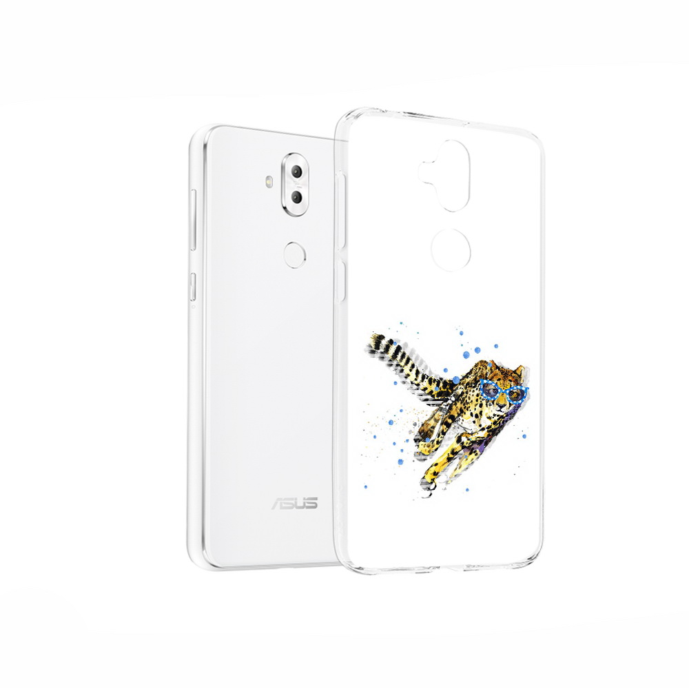 

Чехол MyPads Tocco для Asus ZenFone 5 Lite (ZC600KL) гепард в очках, Прозрачный, Tocco