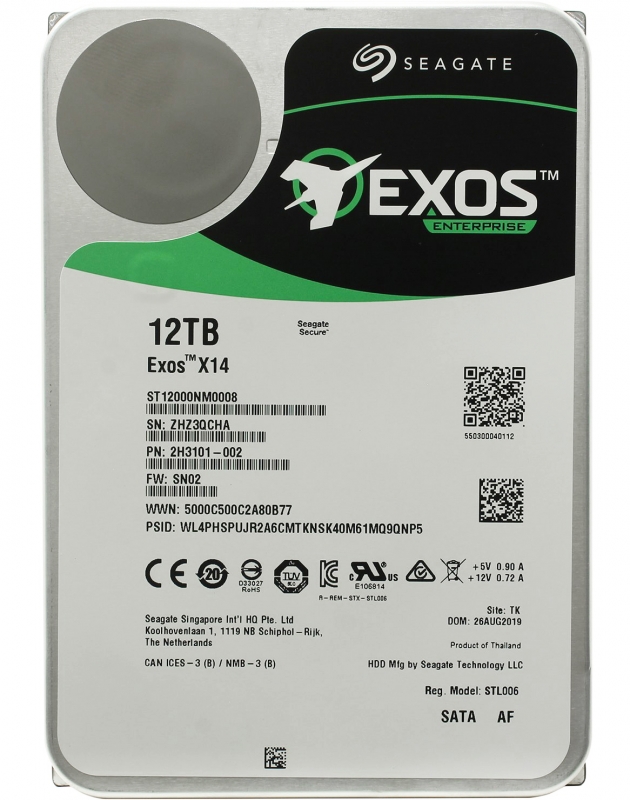 

Жесткий диск Seagate ST12000NM0008 12Tb 7200 SATAIII 3,5" HDD, ST12000NM0008
