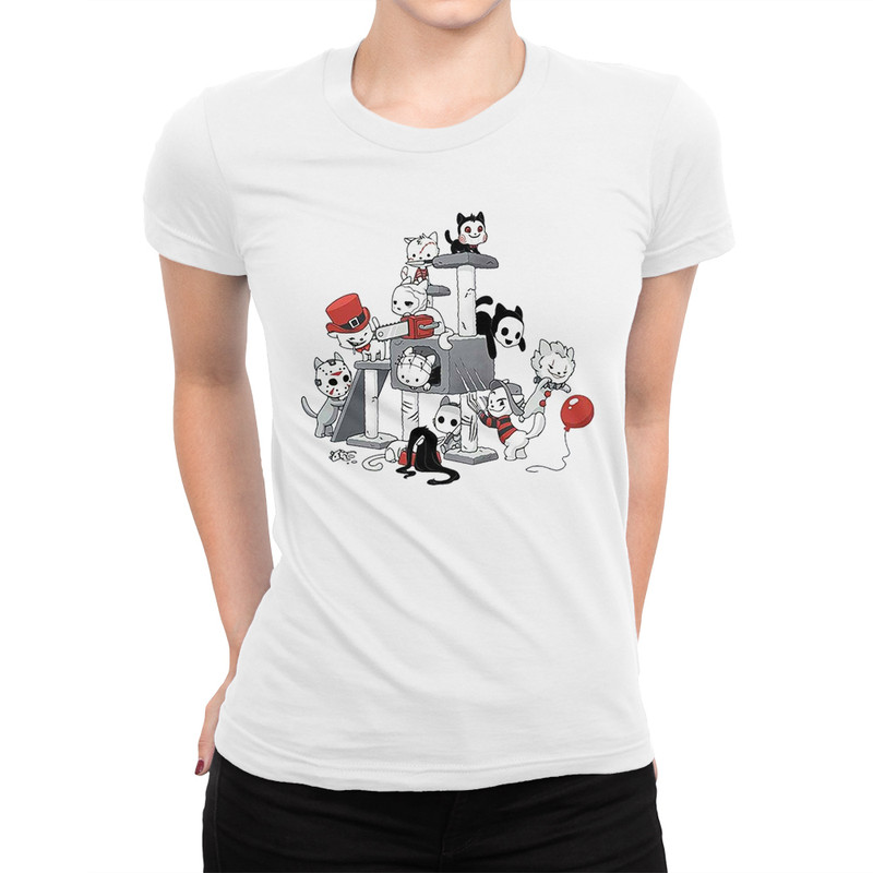 

Футболка женская Dream Shirts Котики Злодеи белая 3XL, Белый, Котики Злодеи