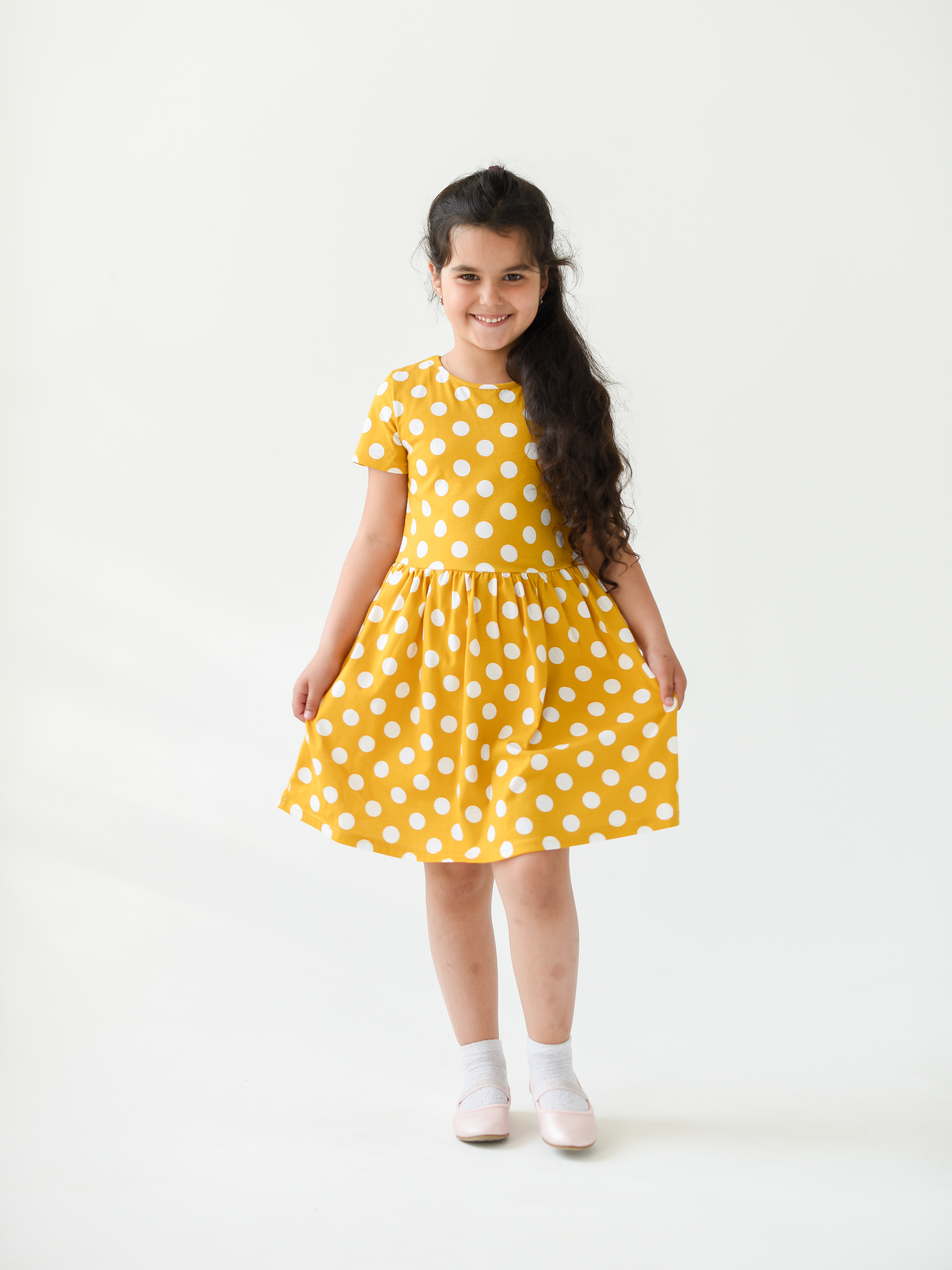 Платье детское; сарафан детский LikeRostik 1116, желтый, 104
