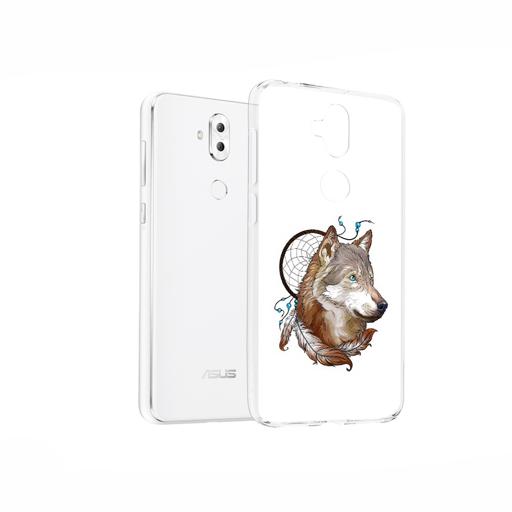 

Чехол MyPads Tocco для Asus ZenFone 5 Lite (ZC600KL) волк и ловец снов, Прозрачный, Tocco