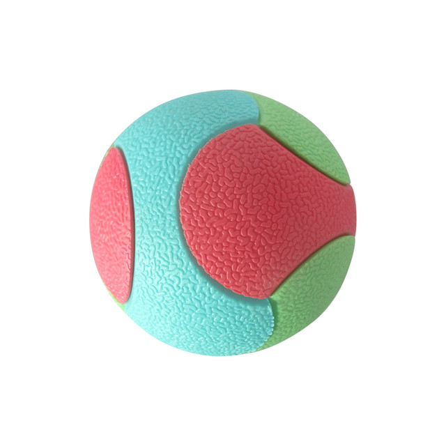 

Игрушка для собак Pet Universe Мячик фактурный, разноцветный, ТПР, диаметр 7,5 см, Мячик