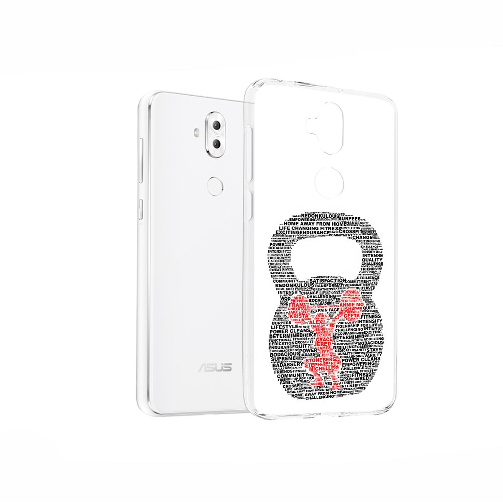 

Чехол MyPads Tocco для Asus ZenFone 5 Lite (ZC600KL) бодибилдинг гиря из слов, Прозрачный, Tocco