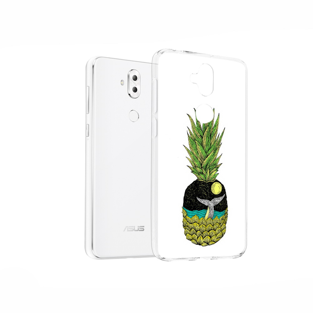 

Чехол MyPads Tocco для Asus ZenFone 5 Lite (ZC600KL) ананас с китом, Прозрачный, Tocco