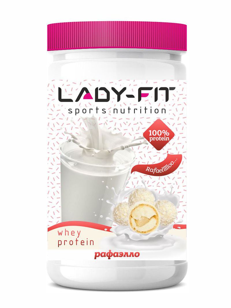 фото Протеин lady-fit whey protein, 900 г, рафаэлло