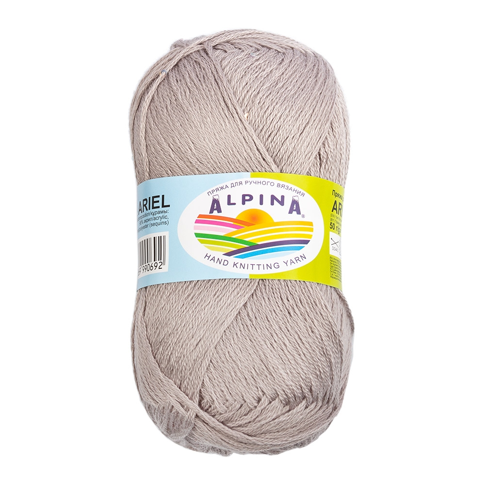 

Пряжа Alpina Ariel №08 светло-серый, Ariel