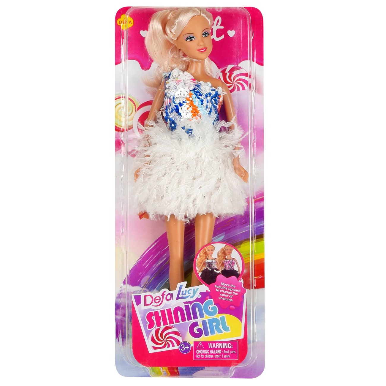 Кукла Defa Lucy Модница в платье с пайетками 29 см 8434d/модель2
