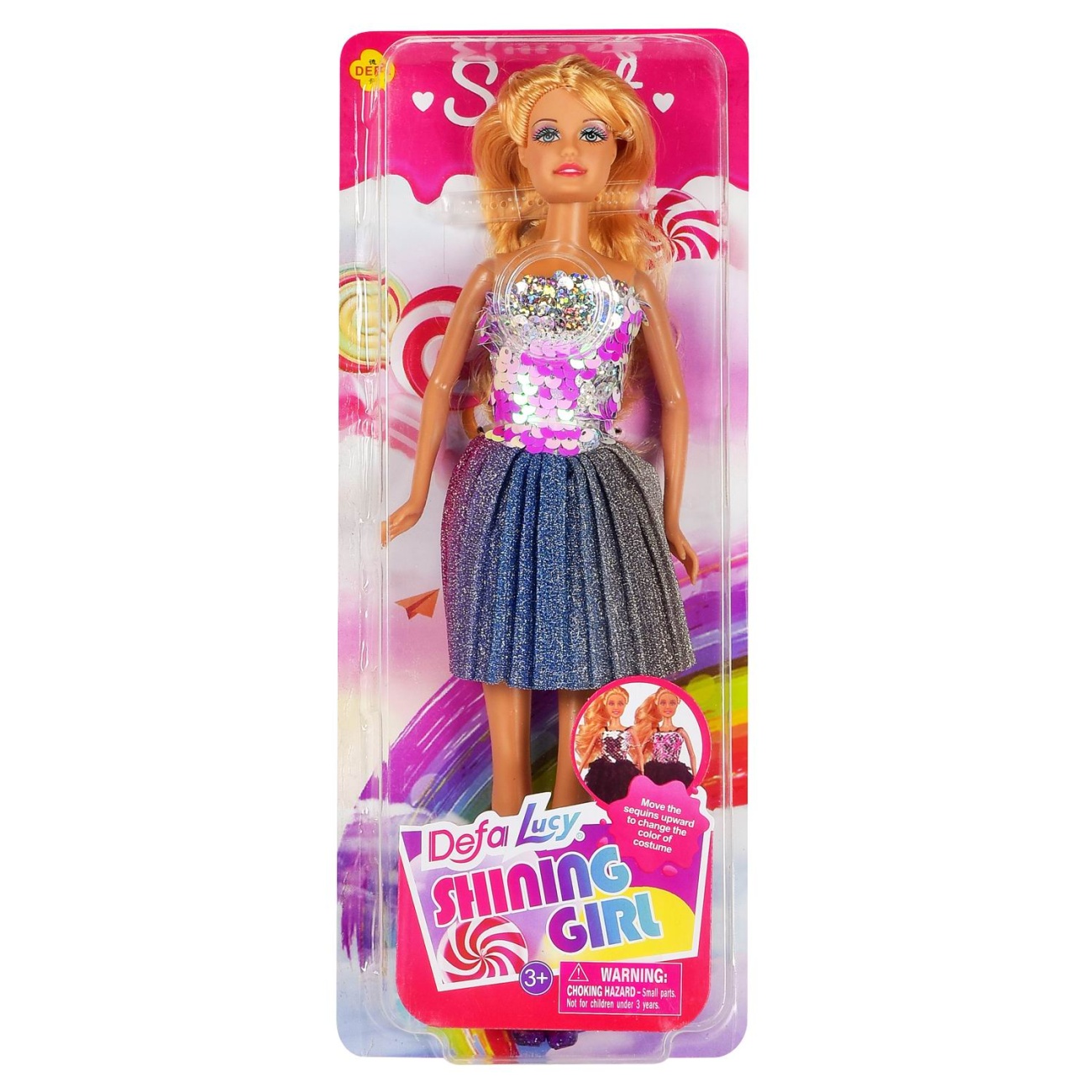 Кукла Defa Lucy Модница в платье с пайетками 29 см 8434d/модель3