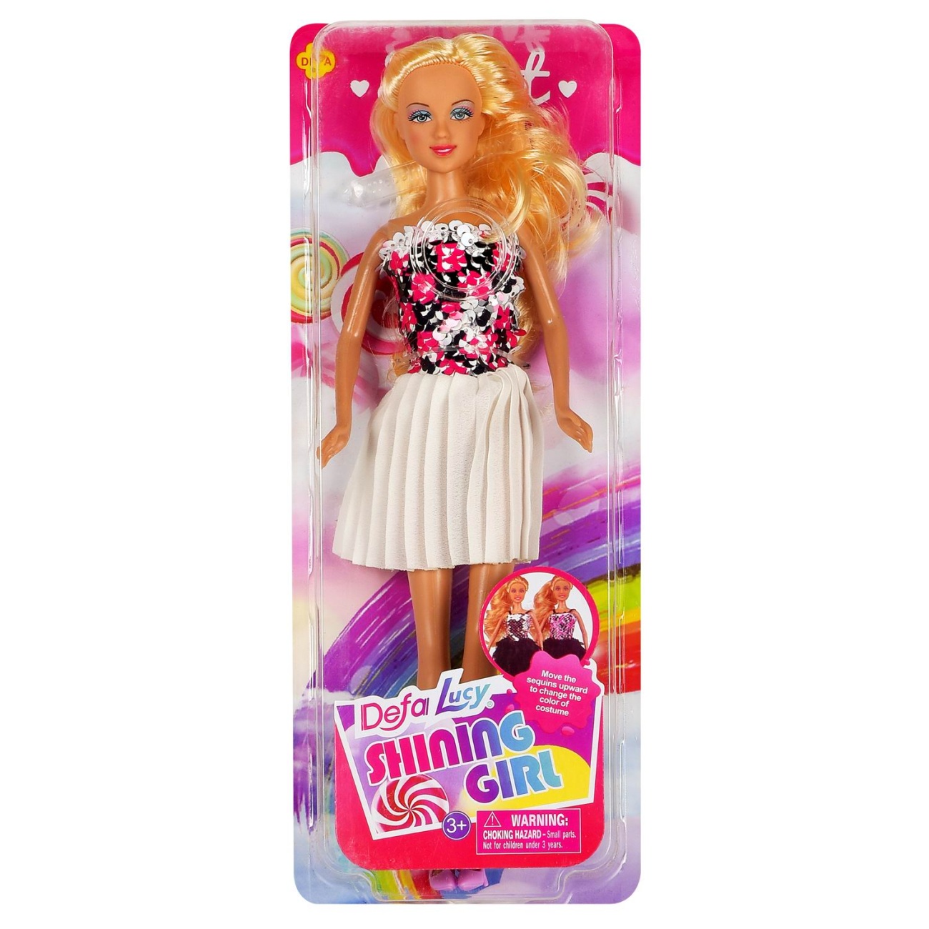 Кукла Defa Lucy Модница в платье с пайетками 29 см 8434d/модель4