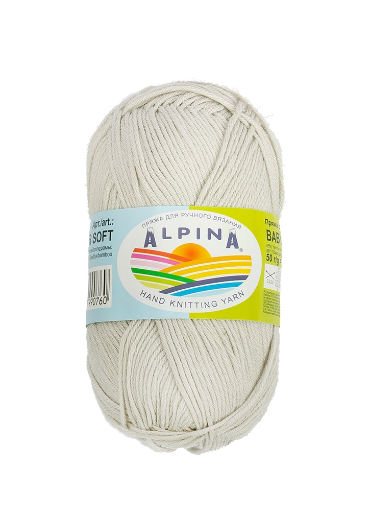 

Пряжа Alpina Baby super soft №03 светло-серый, Baby super soft