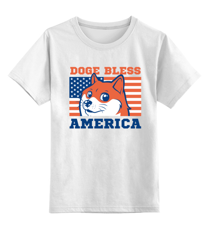 

Детская футболка Printio Doge bless america цв.белый р.152, 0000000723933