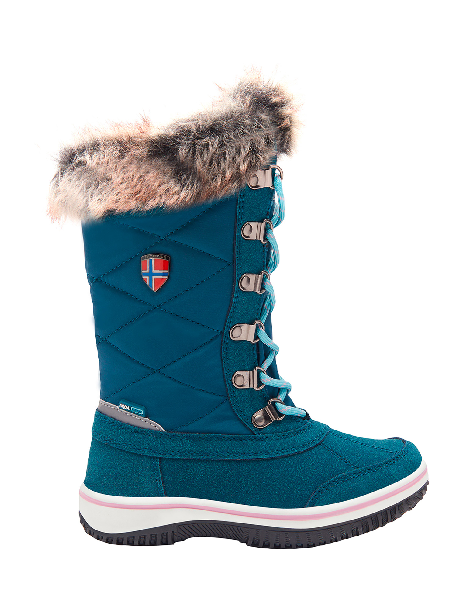 

Ботинки Trollkids Girls Holmenkollen Snow Boots, голубой, 32, Girls Holmenkollen Snow Boots