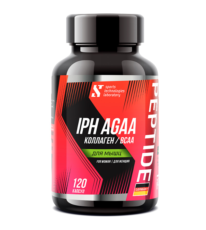 фото Iph agaa bcaa collagen sport's technologies laboratory, 120 капсул