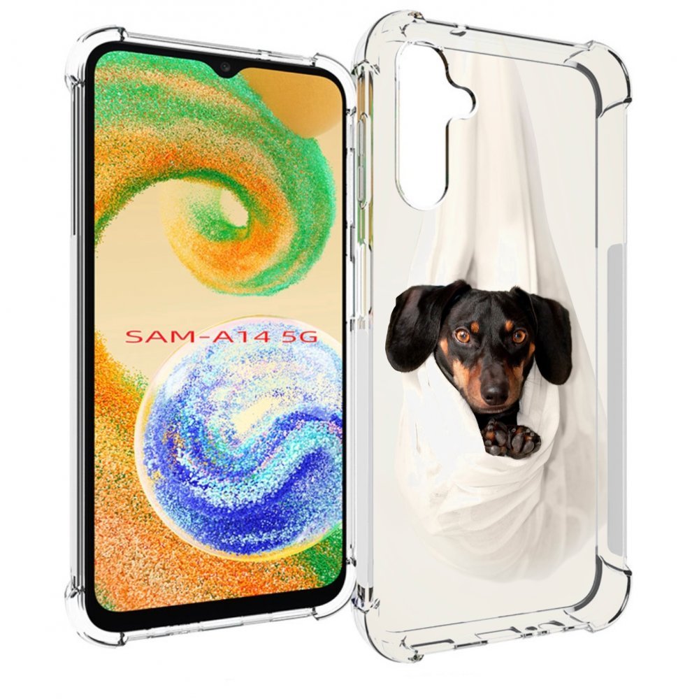 

Чехол MyPads такса собака для Samsung Galaxy A14 5G, Прозрачный, Tocco