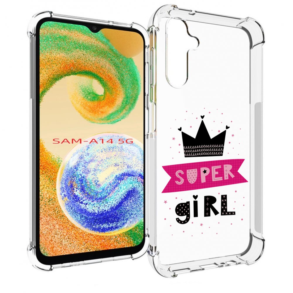 

Чехол MyPads супер-девчонка женский для Samsung Galaxy A14 5G, Прозрачный, Tocco
