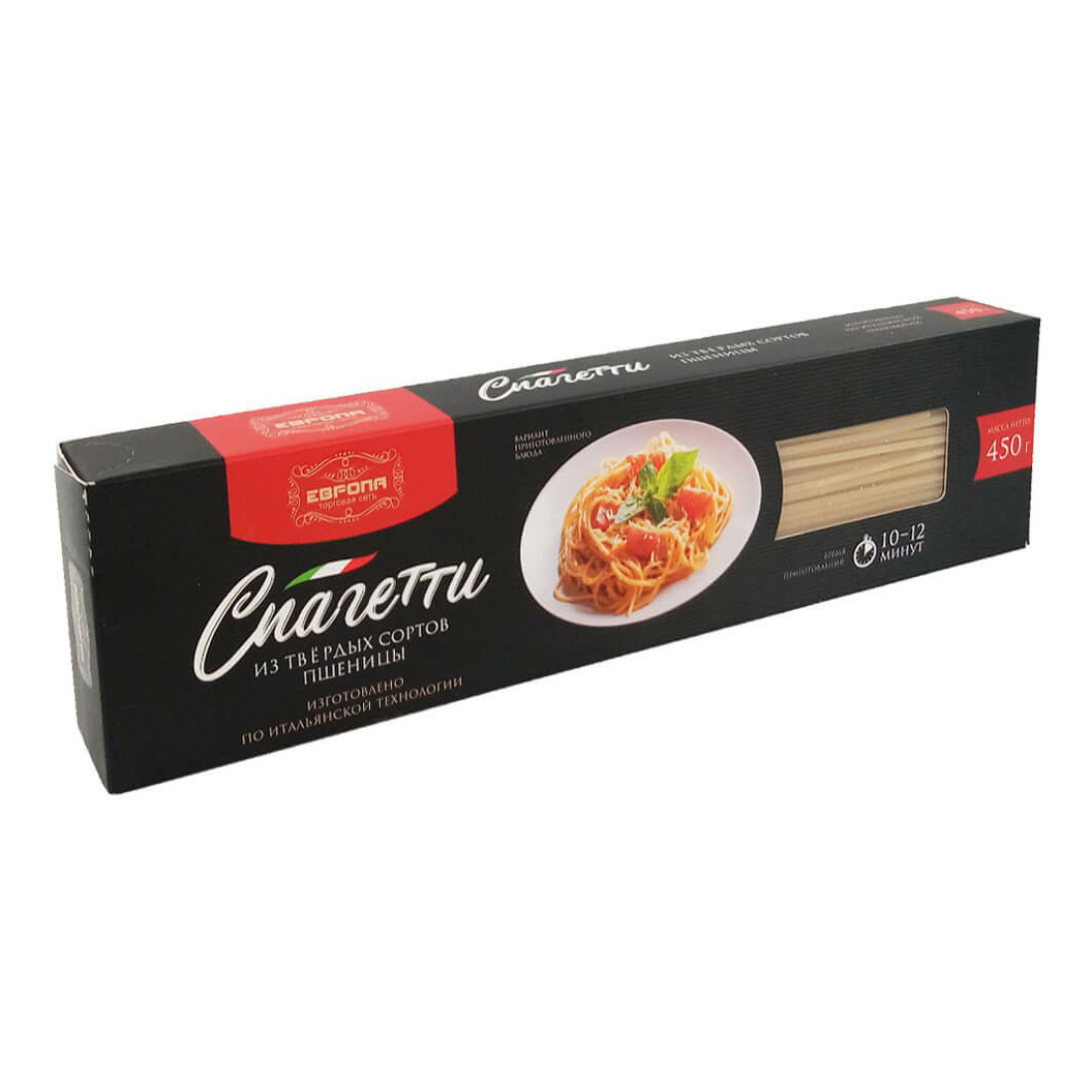 

Макаронные изделия Европа спагетти 450 г