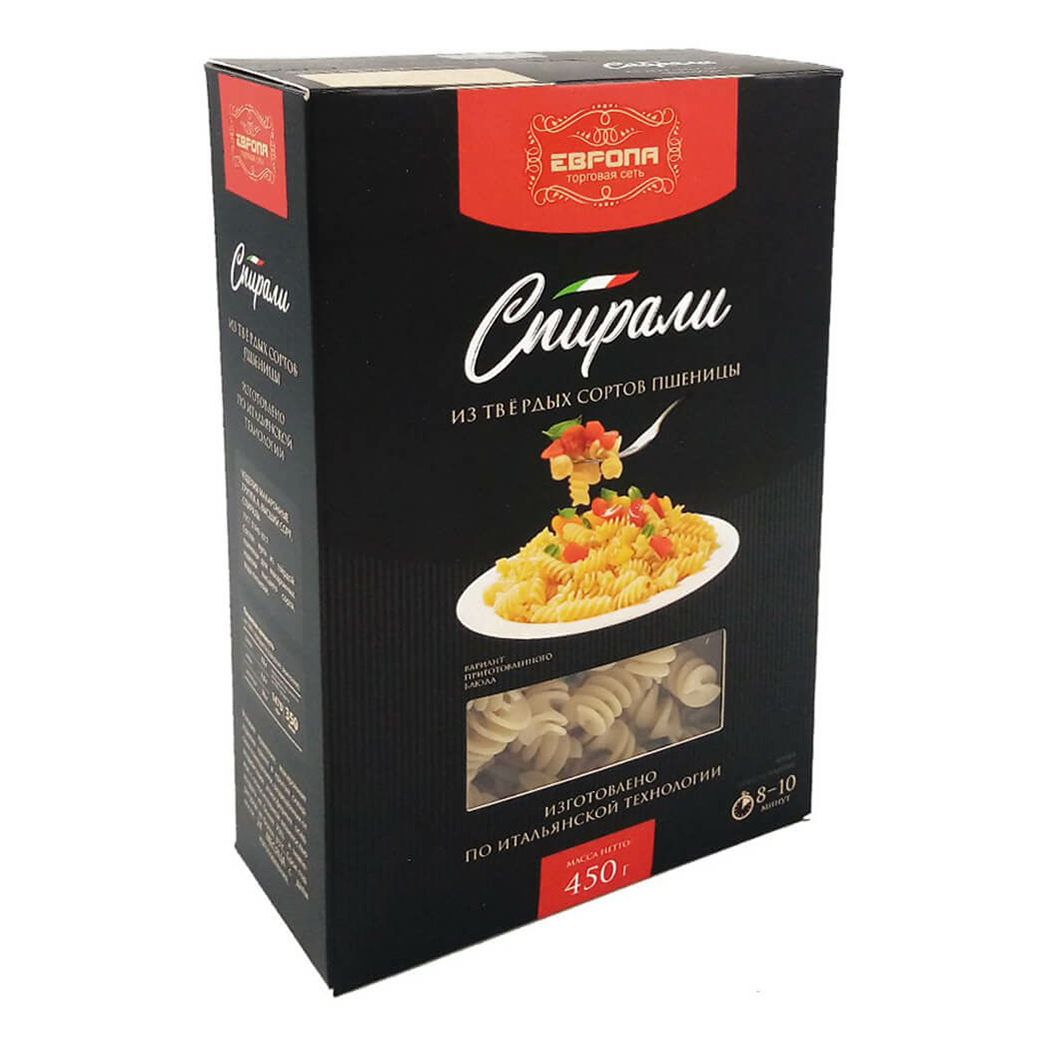 

Макаронные изделия Европа спирали 450 г